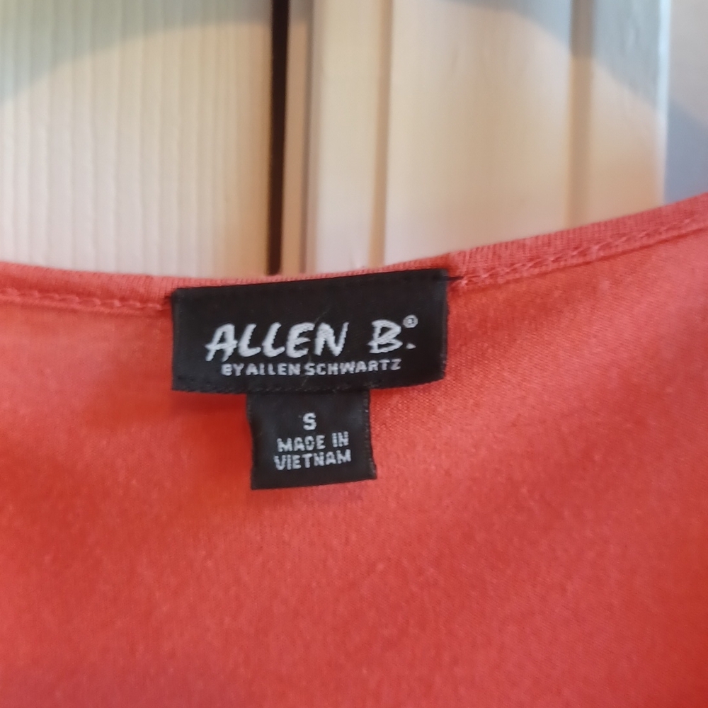 Allen B by Allen Schwartz Lace Top‎ Orange Women's Size Small - Picture 6 of 7